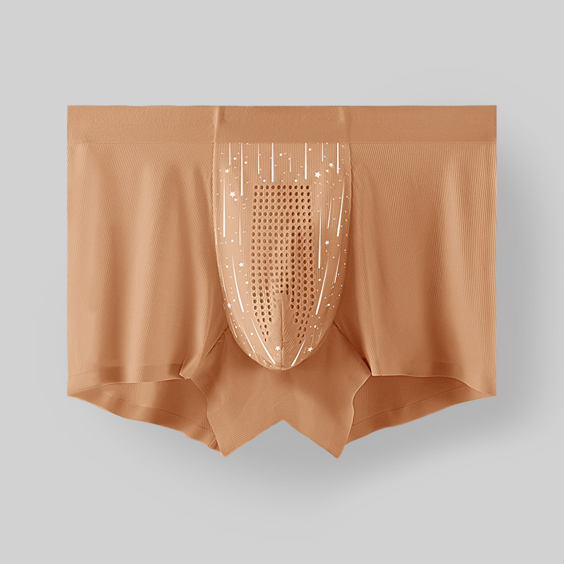 落日橙蚕丝冰丝 抑菌透气 无痕男士平角内裤.jpeg